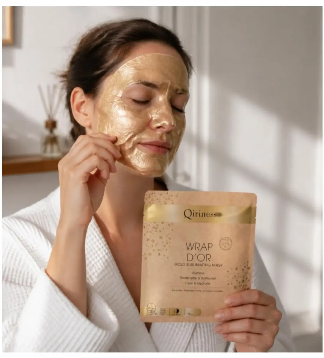 Qiriness Wikkel van Goud Tissue Masker 30g