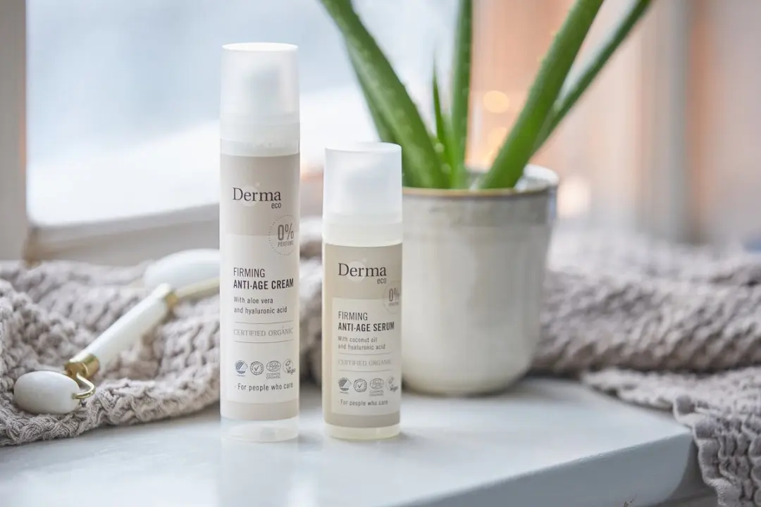 Derma Eco Anti-Age Routine - Serum 30ml + Crème 50ml - Hyaluronzuur & Vitamine E