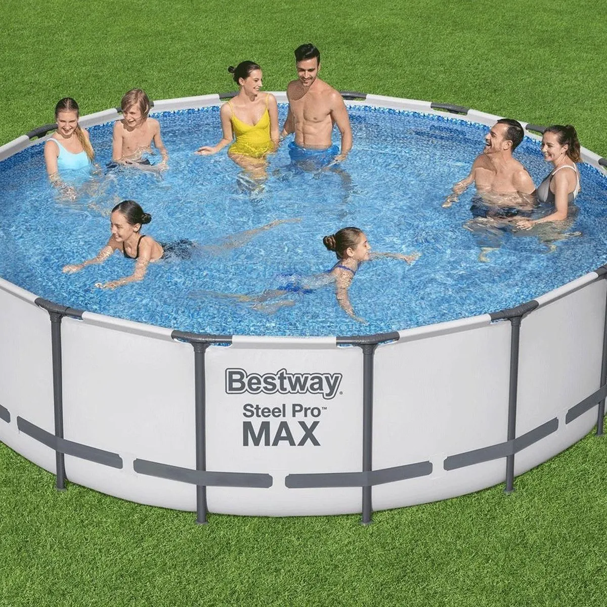 Bestway Steel Pro Max Zwembad 488x122cm - Grijs - afbeelding 3 van 5