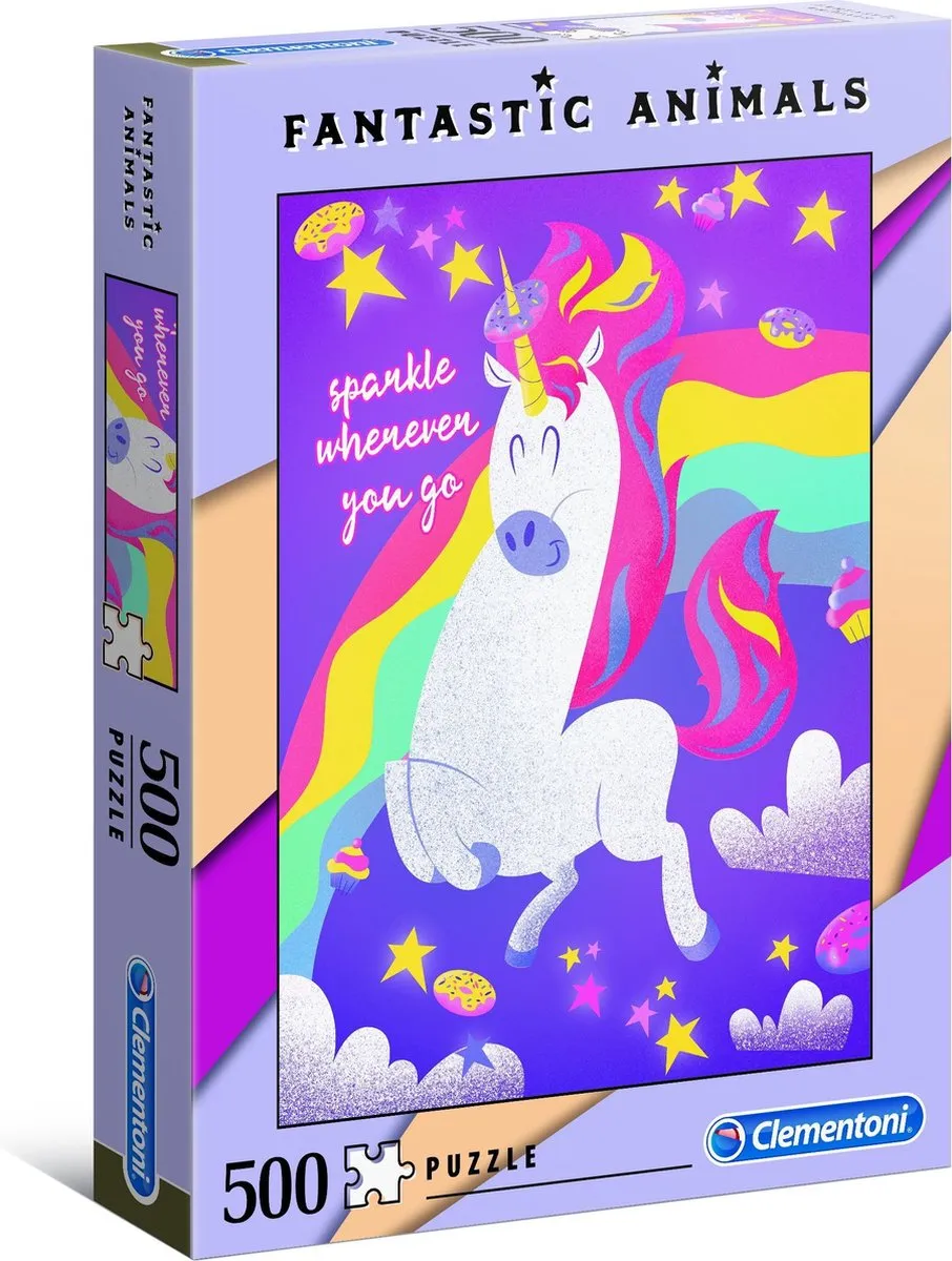 Clementoni Fantastic Animals Unicorn Puzzel 500 Stuks - MPN 35066