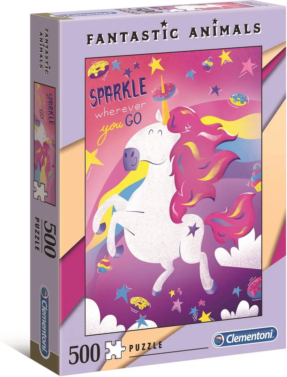 Clementoni Fantastic Animals Unicorn Puzzel 500 Stuks - MPN 35066