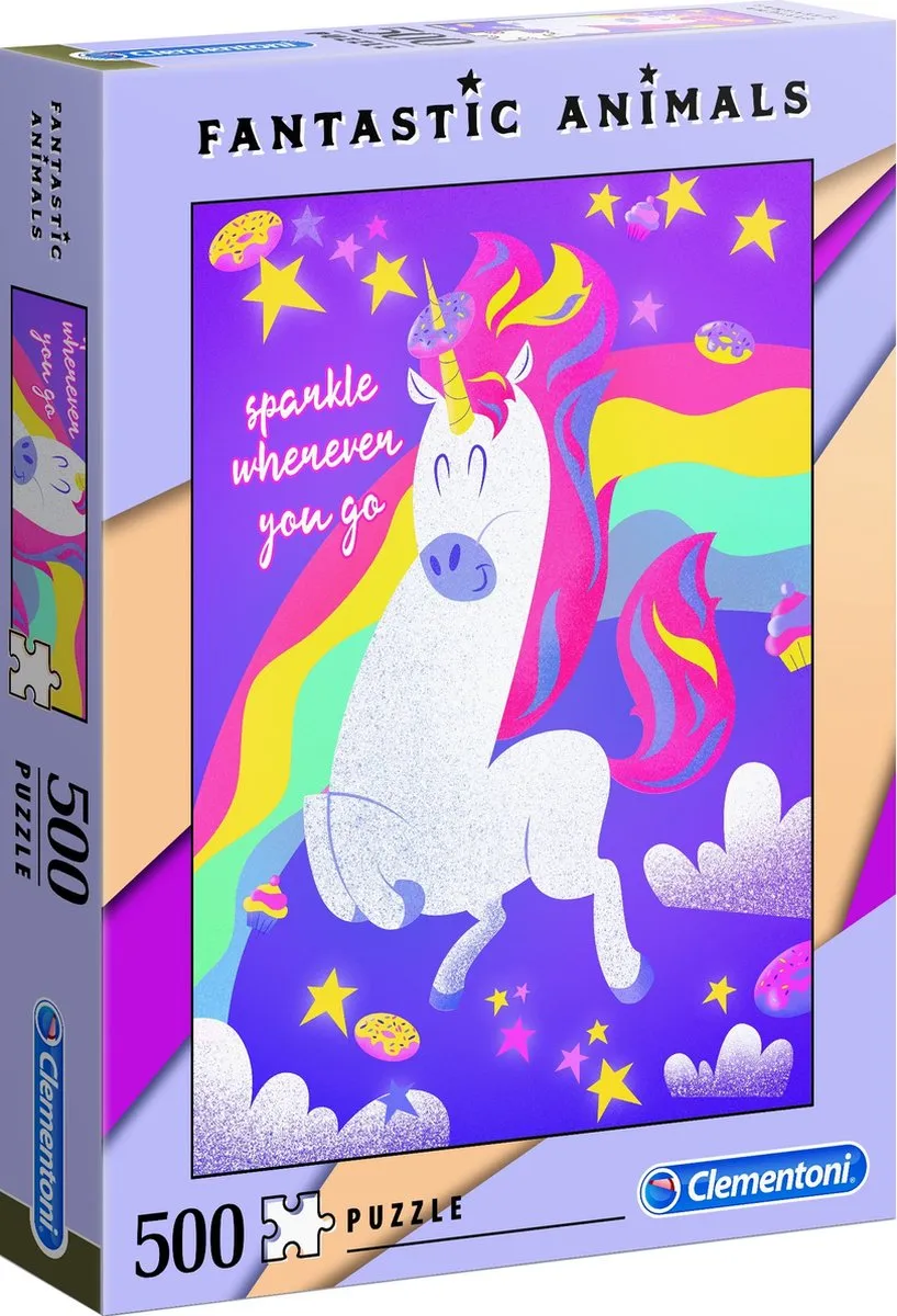 Clementoni Fantastic Animals Unicorn Puzzel 500 Stuks - MPN 35066