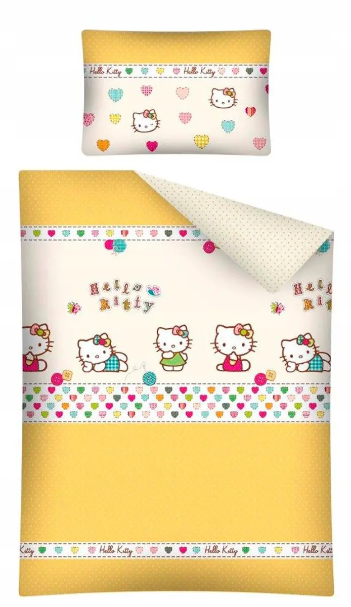 Hello Kitty Kinderbeddengoed 100x120cm - Geel