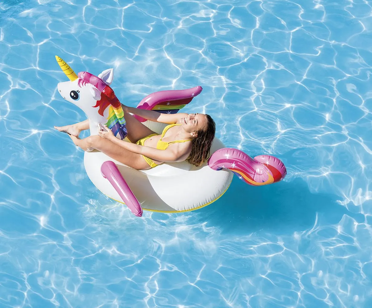 Intex Opblaas Eenhoorn Floatie 201x149x97cm - tot 40 kg
