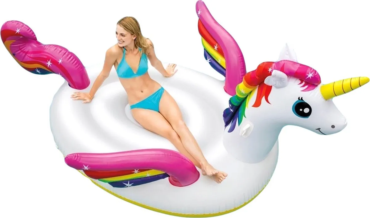 Intex Opblaas Eenhoorn Floatie 201x149x97cm - tot 40 kg