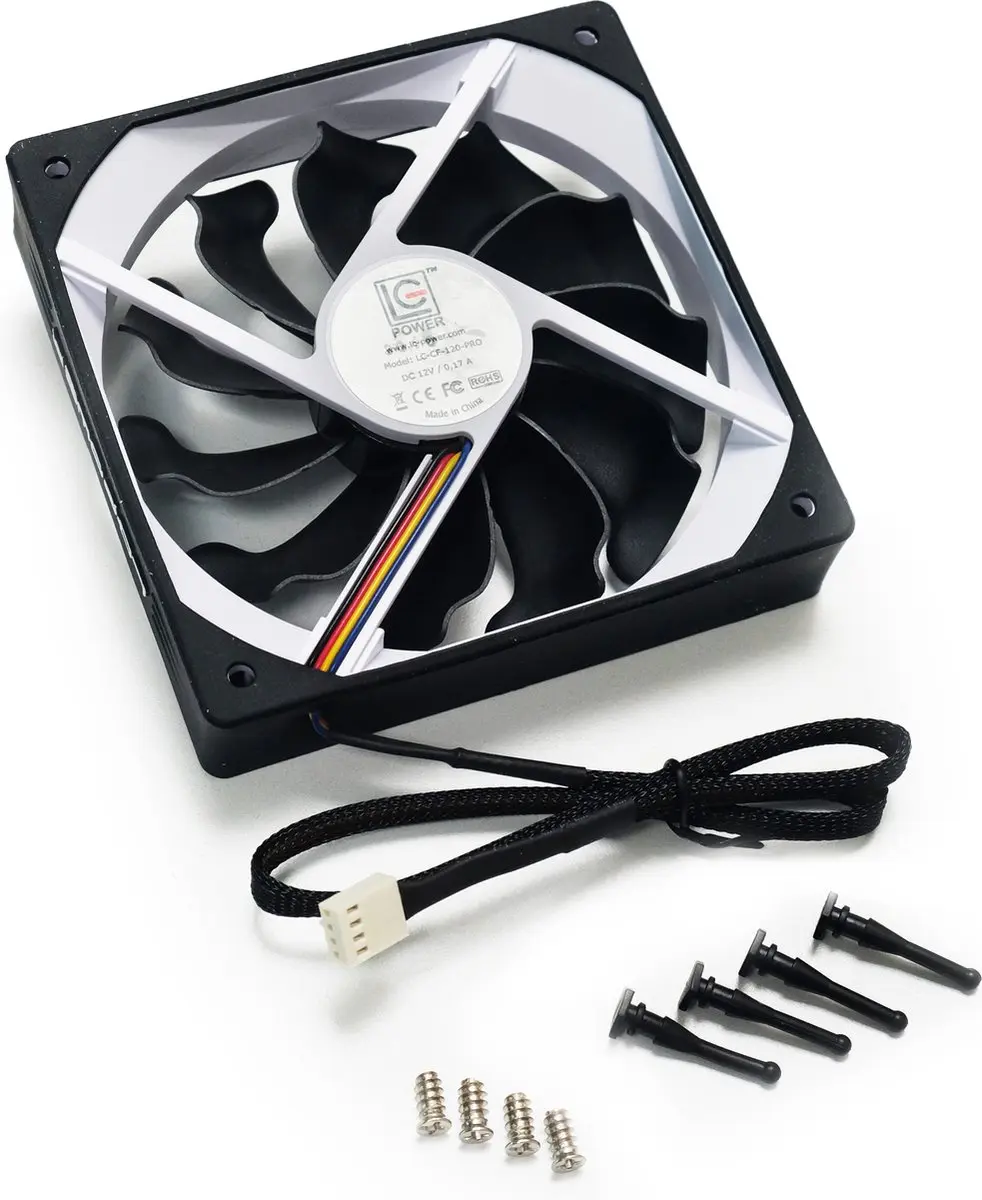 LC Power LC-CF-120-PROAiRazor Behuizing - 12cm Ventilator - Zwart/Wit