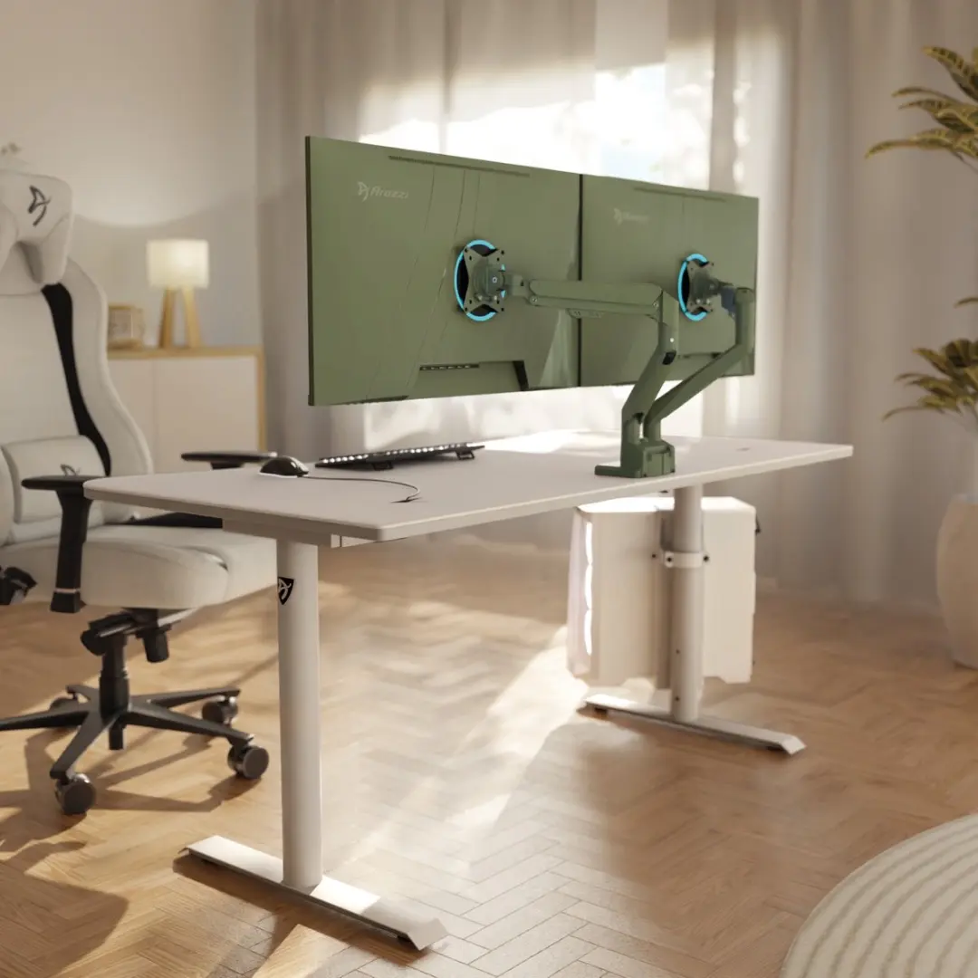 Arozzi Alzare Neo AZ-ALZARE-NEO-DUO-FST Dubbele Monitorarm - 17"-34" - Groen