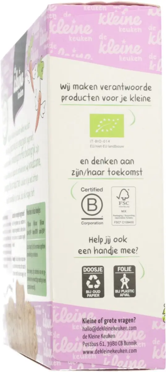De Kleine Keuken Bio Haverkoekjes Wortel & Pompoen - 20 Stuks