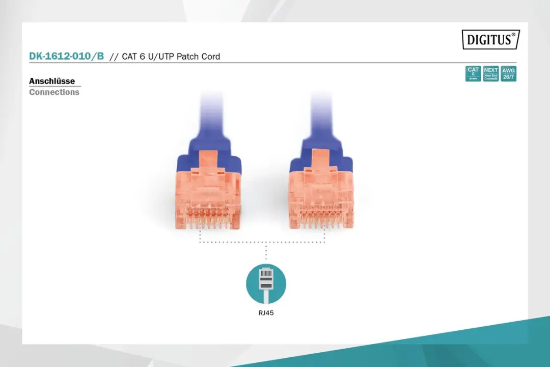 Digitus Patchcord UTP Cat 6 - 3m Transparent