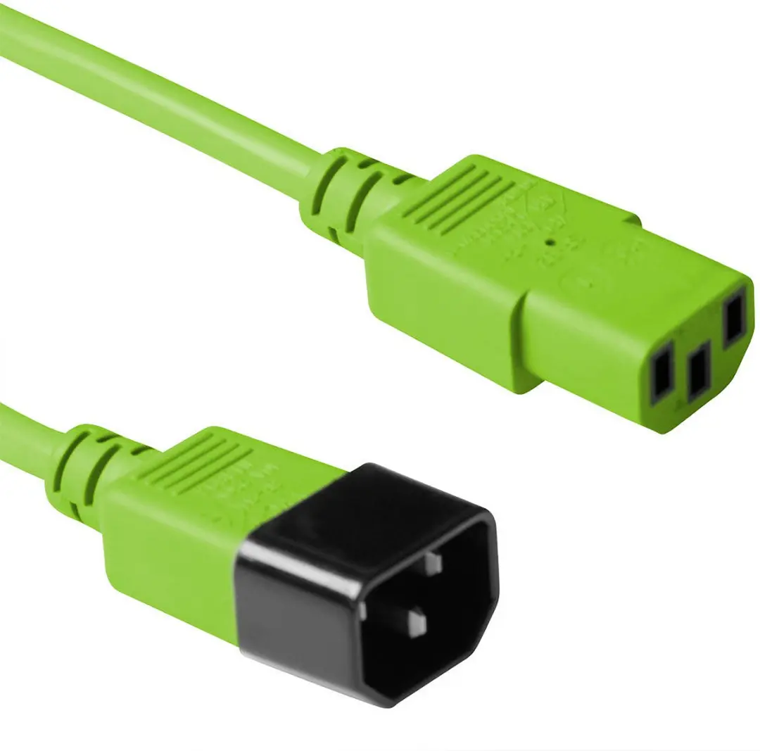 ACT Netsnoer C13-C14 Groen 3m