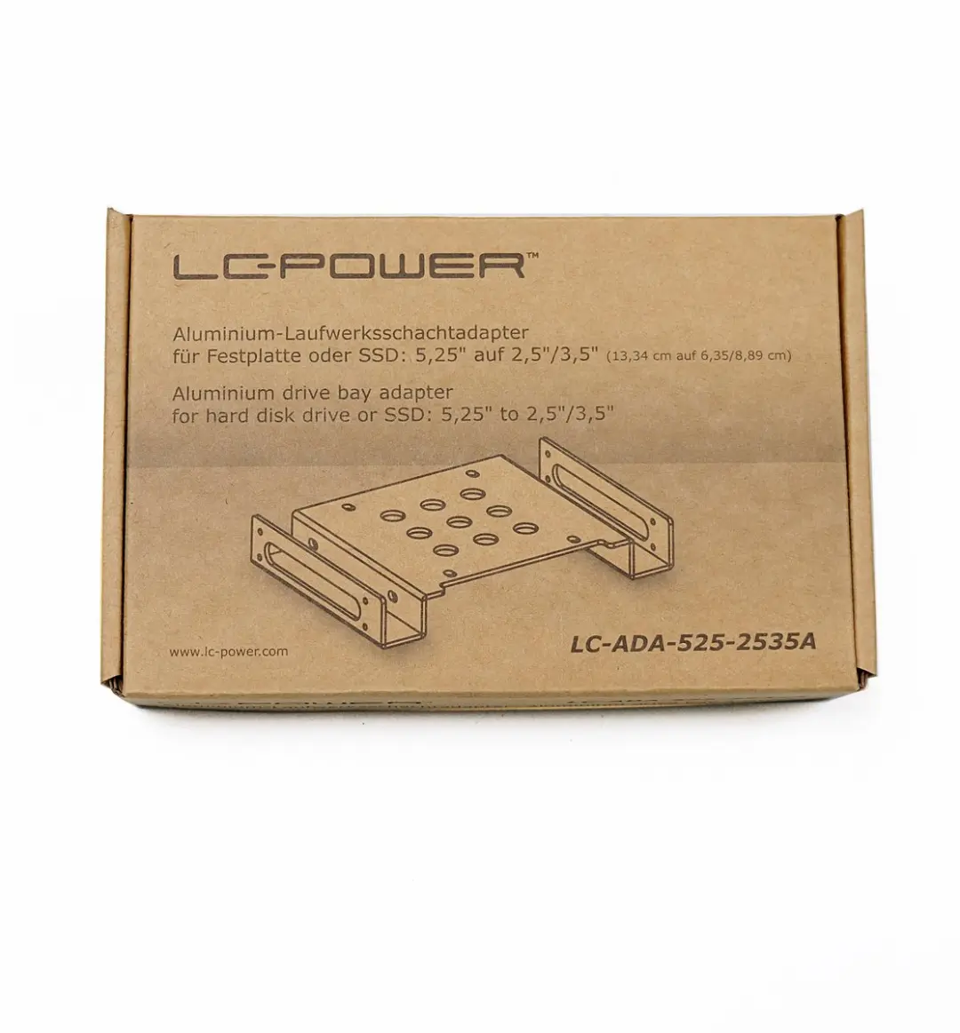 LC Power ADA-525-2535 Metal Bracket Adapter - Zwart