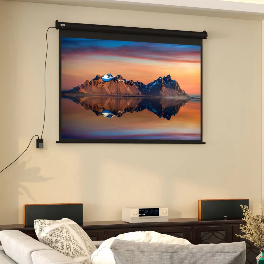 Homcom Projectiescherm 191x130cm - Zwart