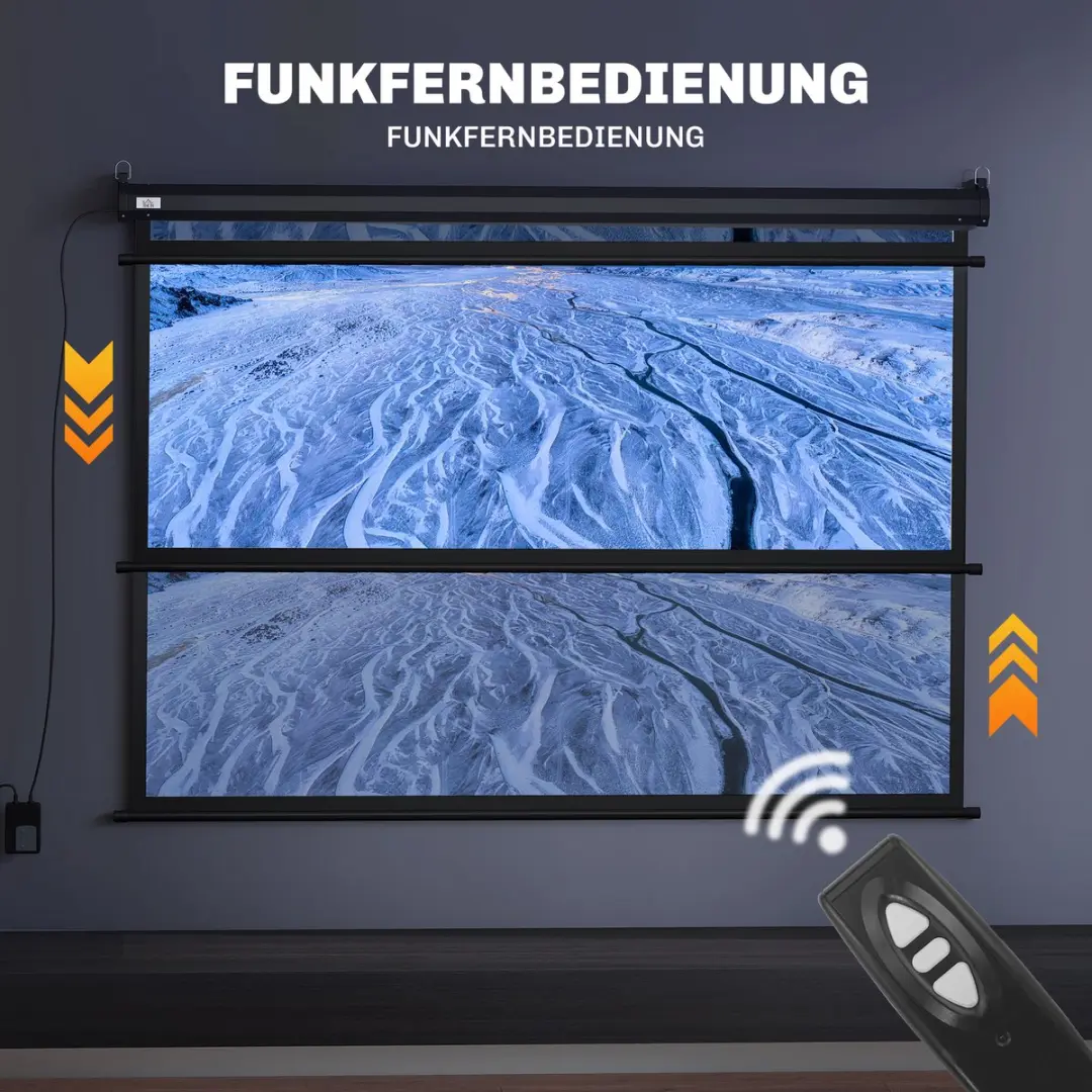 Homcom Projectiescherm 191x130cm - Zwart