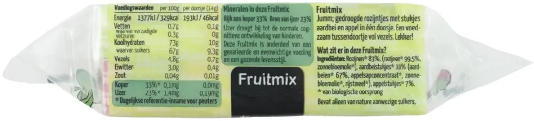 De Kleine Keuken Bio Fruitmix - 20 Stuks (4x84g)