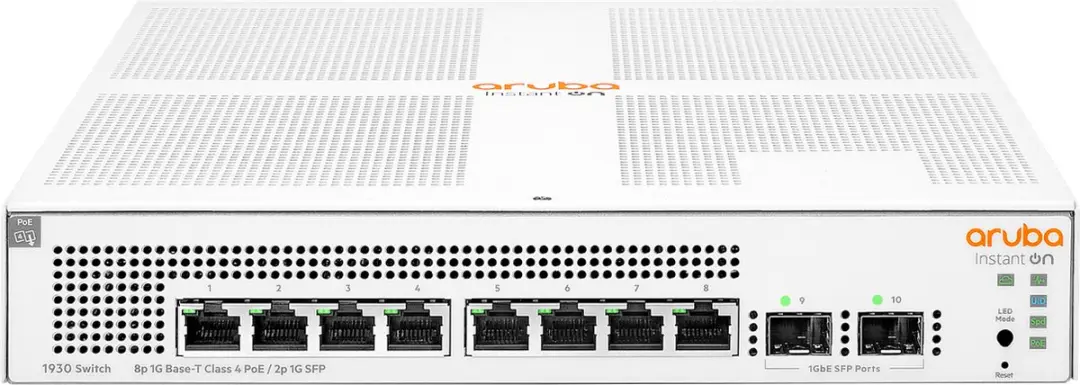 HPE Aruba JL681A Netwerkswitch - 10 PoE-poorten Wit