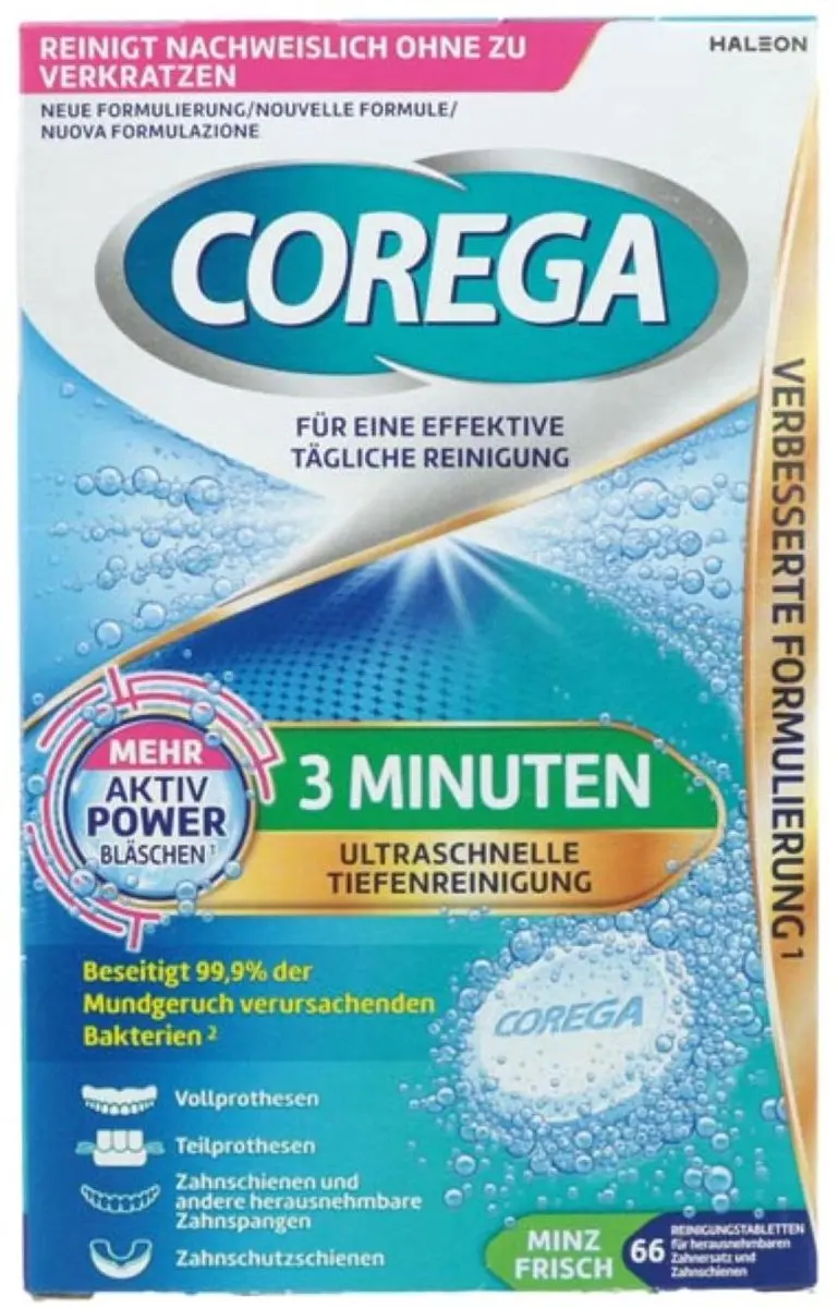Corega Gebitsreiniger Tabletten 3 Min - 396 Stuks