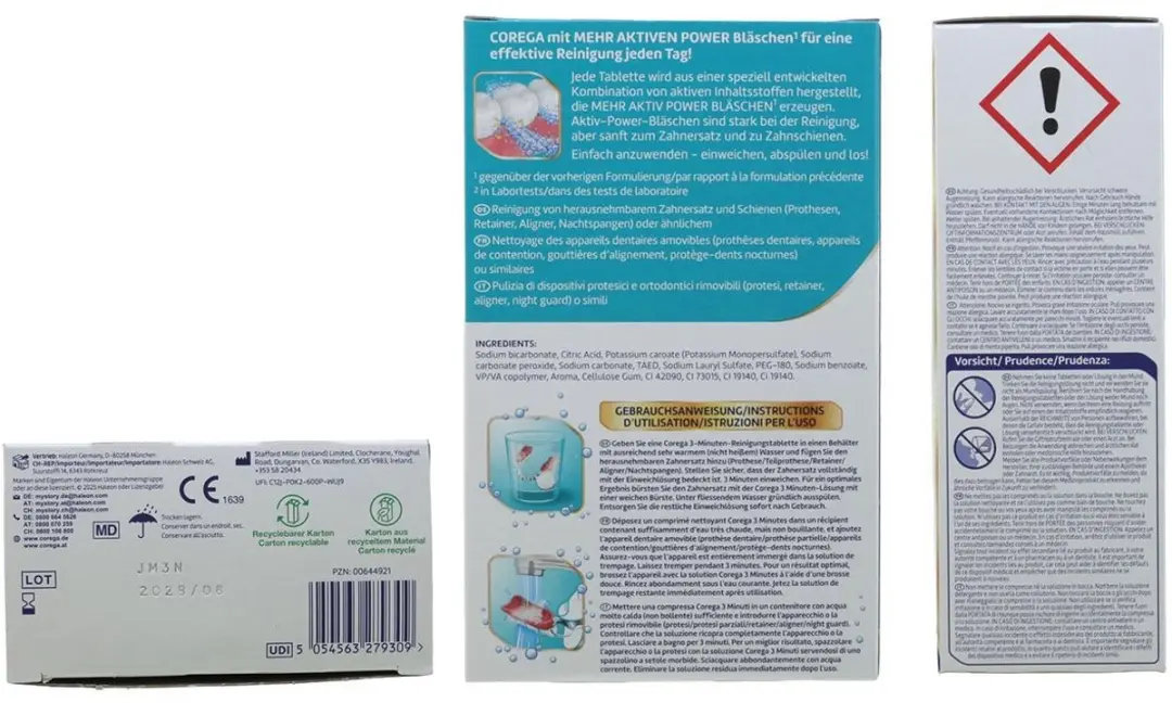 Corega Gebitsreiniger Tabletten 3 Min - 396 Stuks