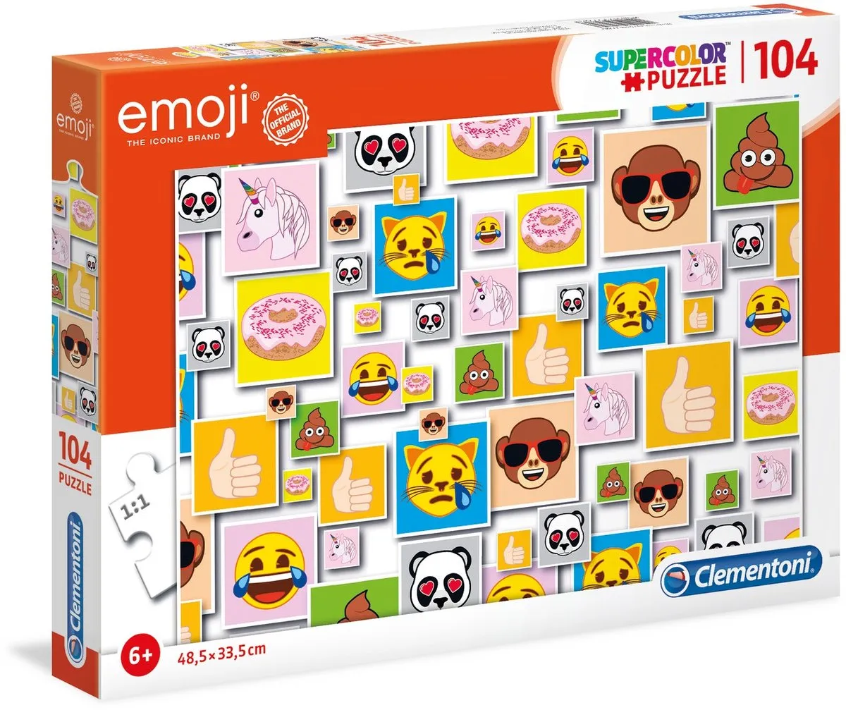 Clementoni Legpuzzel Emoji Junior 104 Stukjes - Multicolor