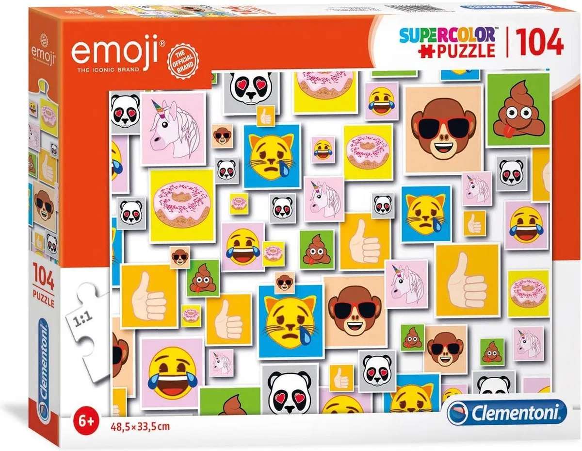 Clementoni Legpuzzel Emoji Junior 104 Stukjes - Multicolor