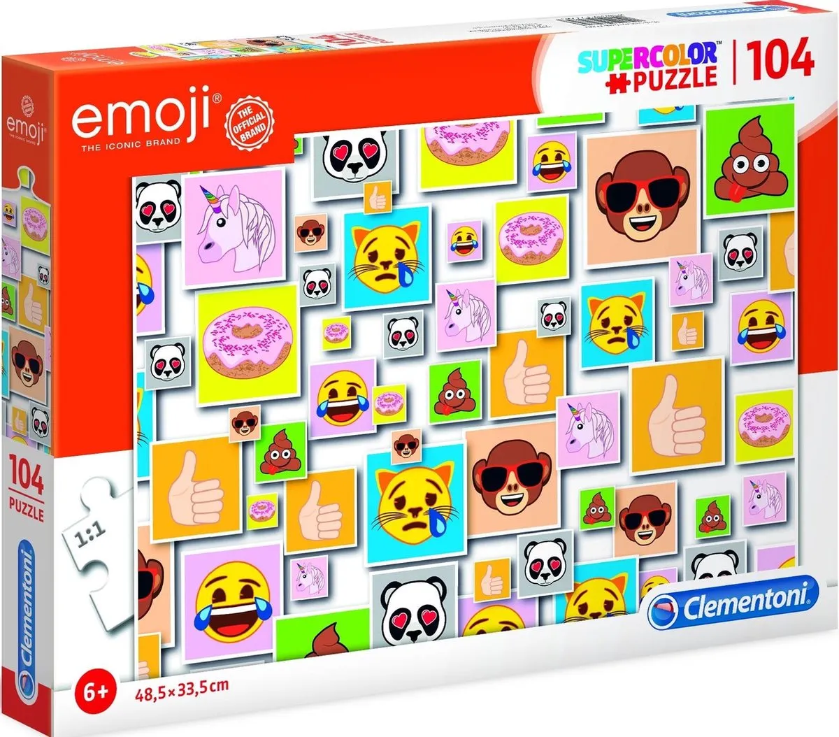 Clementoni Legpuzzel Emoji Junior 104 Stukjes - Multicolor