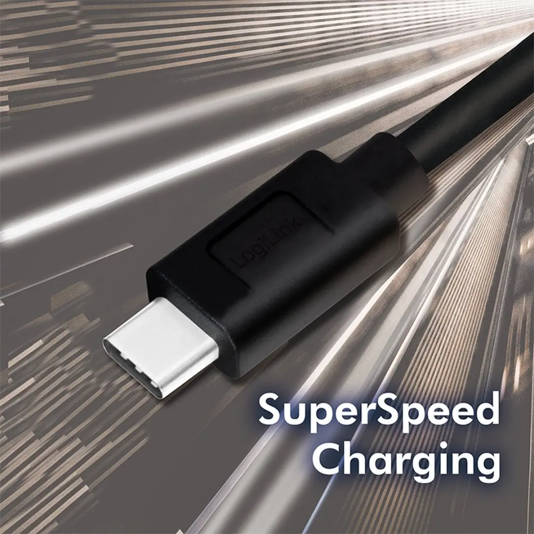 Logilink USB-A naar USB-C Kabel CU0169 1.5m - Zwart