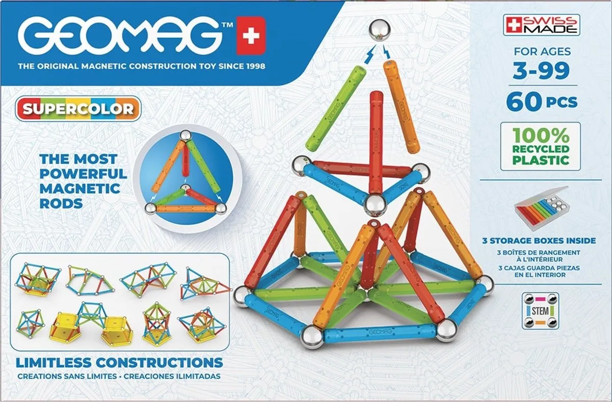 Geomag Super Color Recycled 60-delig - Multi - afbeelding 6 van 6