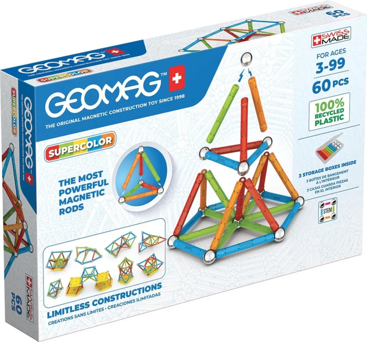 Geomag Super Color Recycled 60-delig