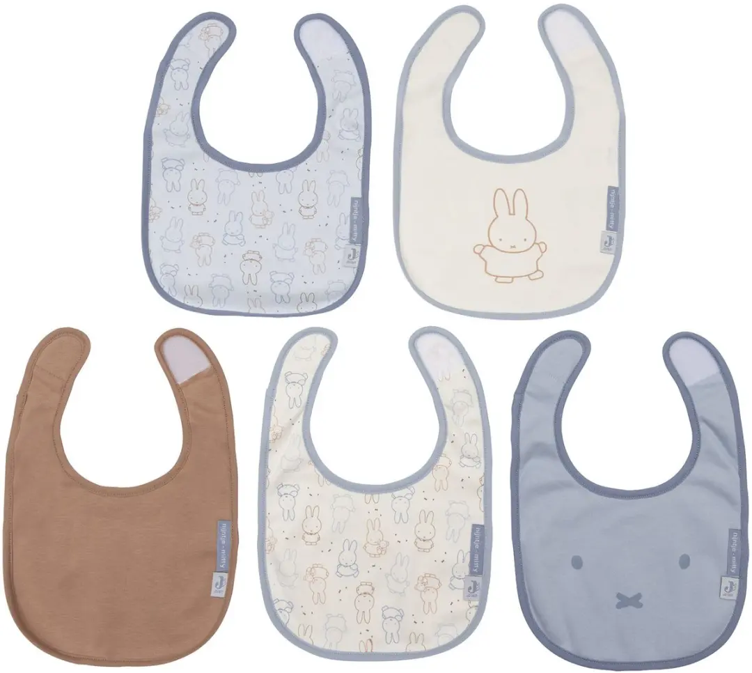 Jollein Nijntje Moments Waterproof Jersey Slab - 5 Stuks - Donkerblauw