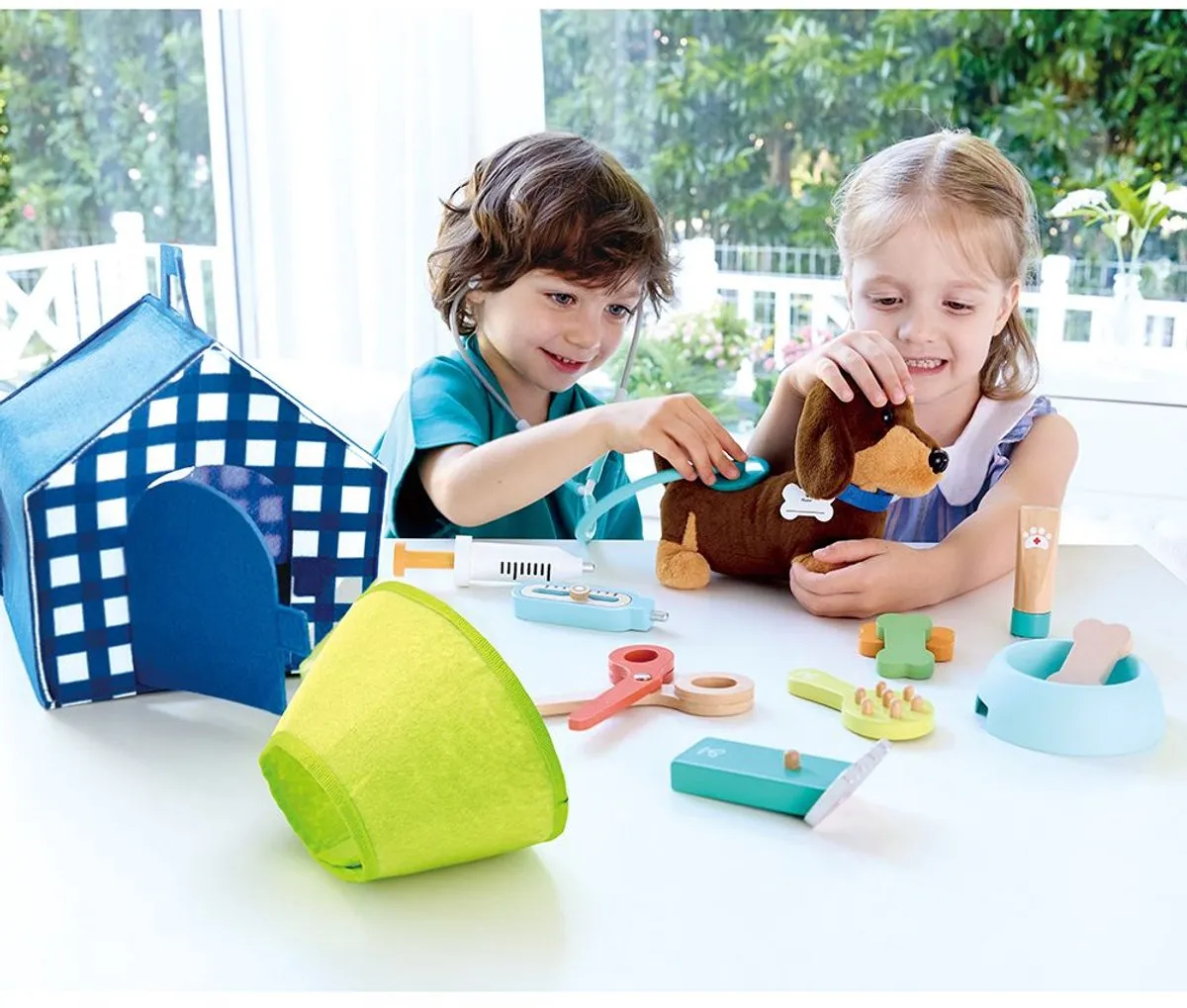 Hape Puppy Zorgkliniek Dierenartsenset - Multicolor
