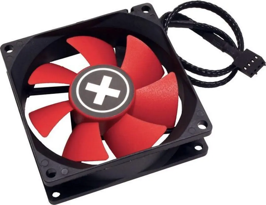 Xilence XPF80.R.PWM Ventilator 8cm - Zwart/Rood