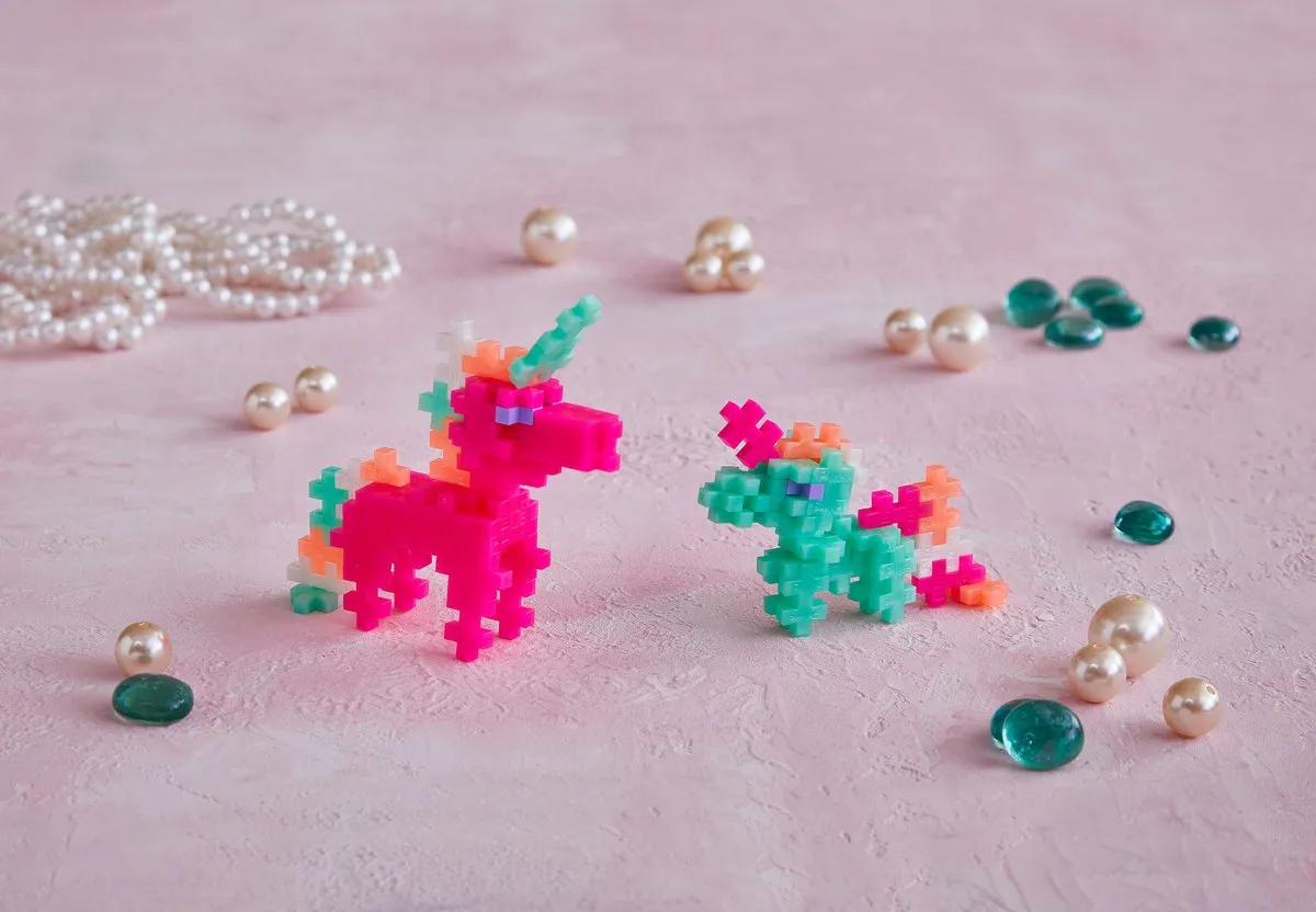 Plus-Plus Pearl Unicorns Bouwset 100-delig - 4374 - afbeelding 6 van 6