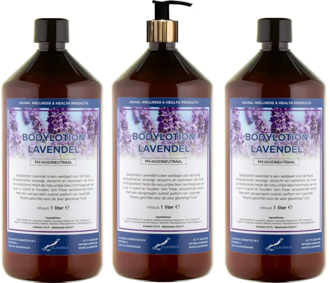 Splashbox Cosmetics Bodylotion Lavendel 1L - 3 Stuks