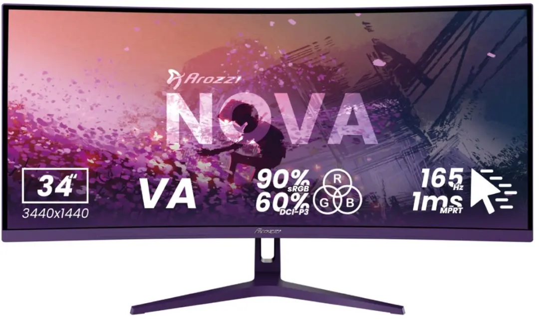 Arozzi Nova 34" Gaming Monitor
