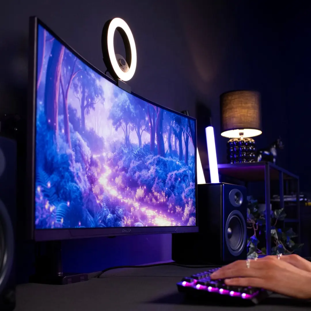 Arozzi Nova 34" Gaming Monitor - UWQHD VA - 165Hz - Paars
