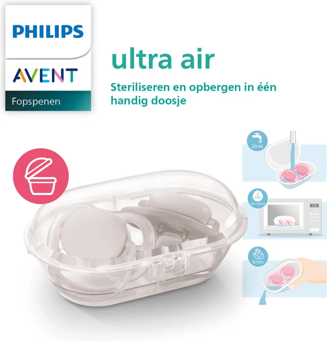 Philips Avent Ultra Air Fopspeen SCF349/24 - Walvis - 2 Stuks