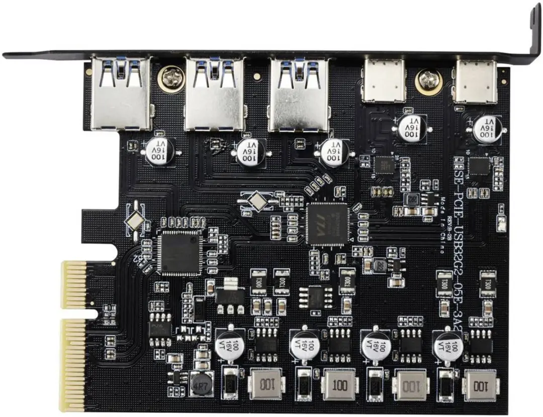 Renkforce RF-6613196 USB 3.2 Gen 2 Controllerkaart - 5 Poorten