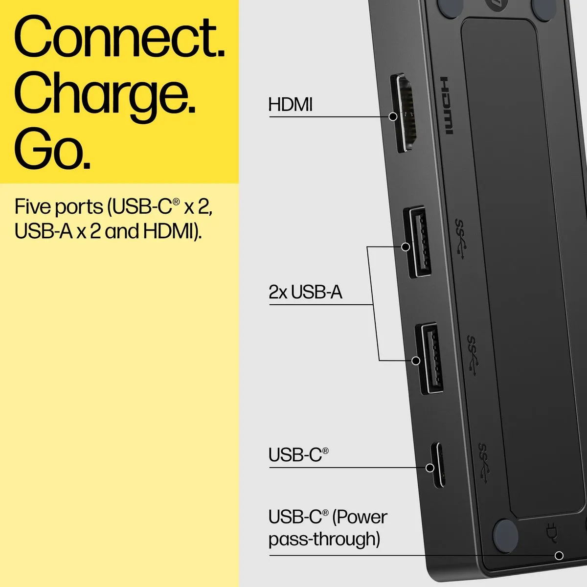 HP USB-C Travel Hub G3 - Zwart