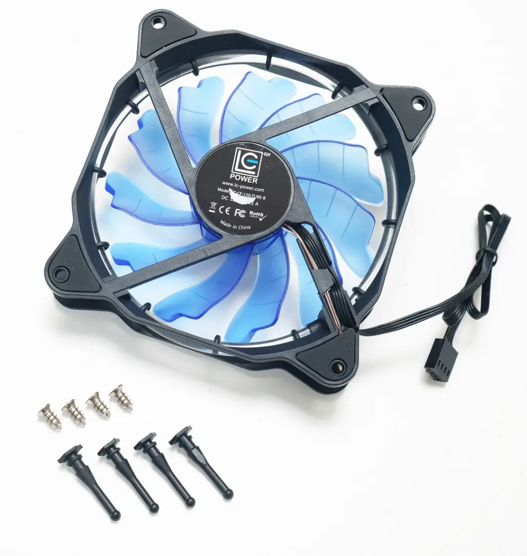 LC Power LC-CF-120-TUBE-B Ventilator 12cm - Zwart