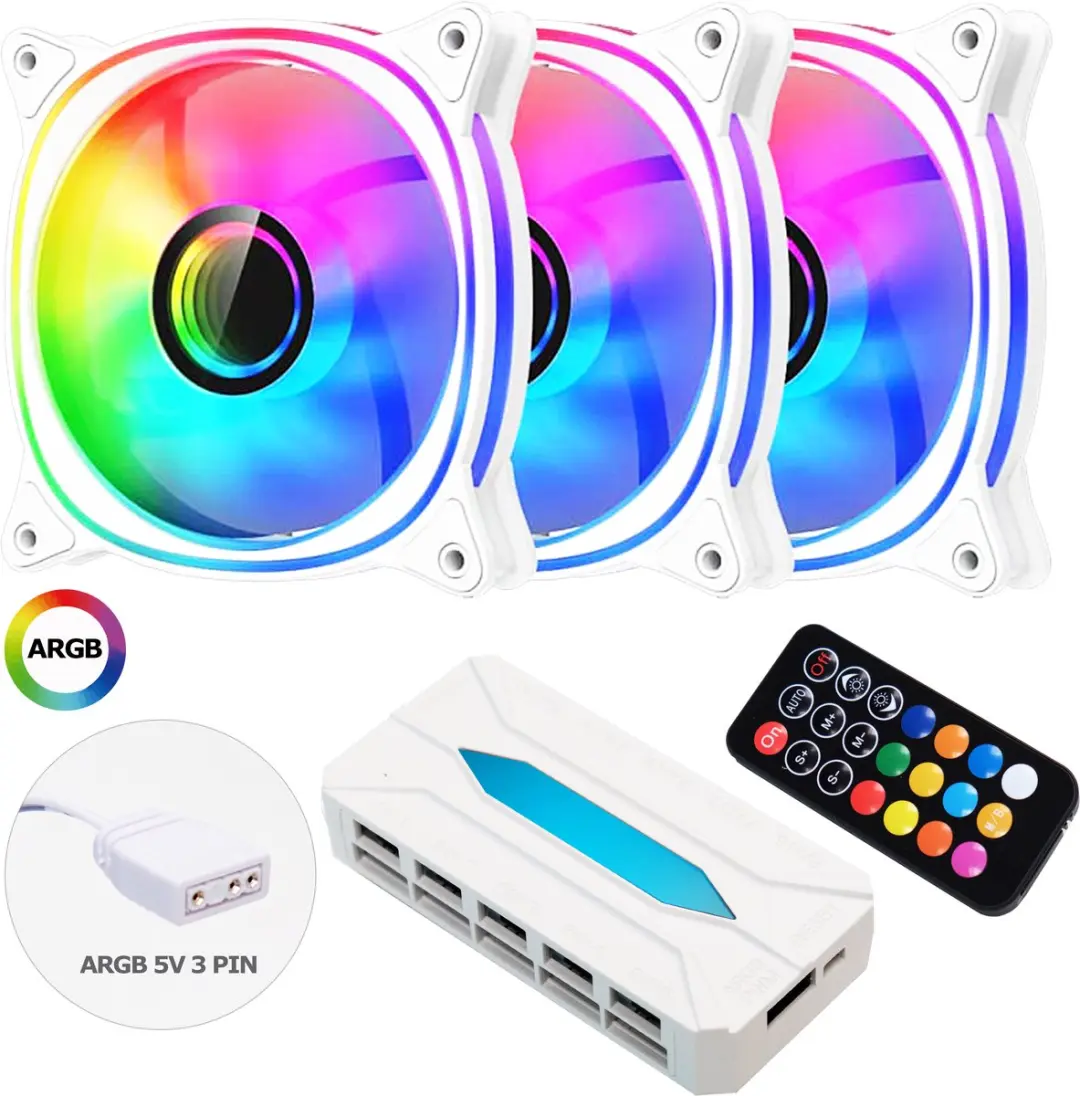 LC Power CF-120ARGB-KIT-W ARGB Ventilatoren 120mm
