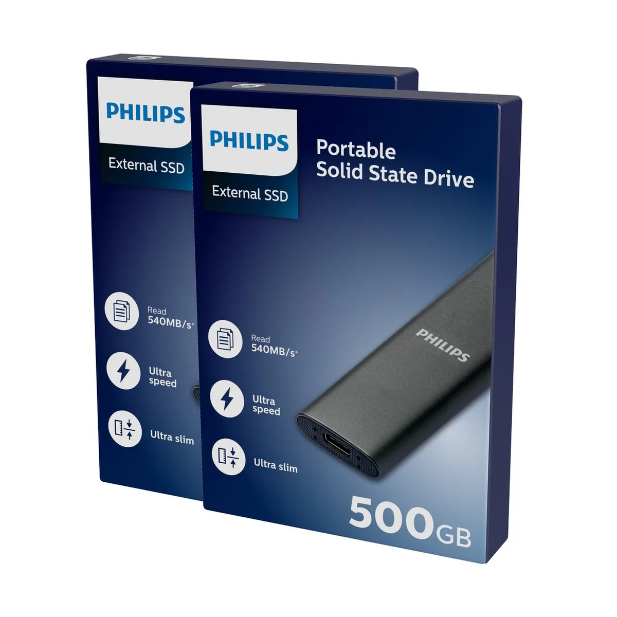 Philips FM50SS030P/20 Externe SSD 500GB - 2 Stuks