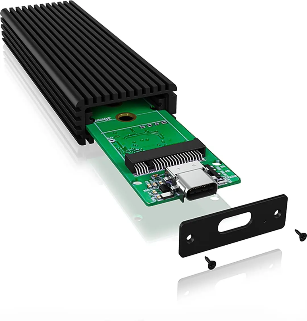 LC Power LC-M2-C-MULTI Externe SSD Behuizing - M.2 NVMe/SATA - 10 Gbps - Zwart
