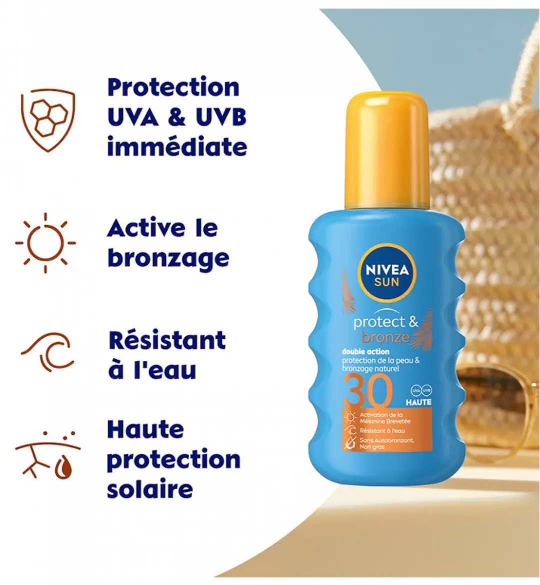 NIVEA Sun Protect & Bronze Zonnebrandspray SPF30 200ml