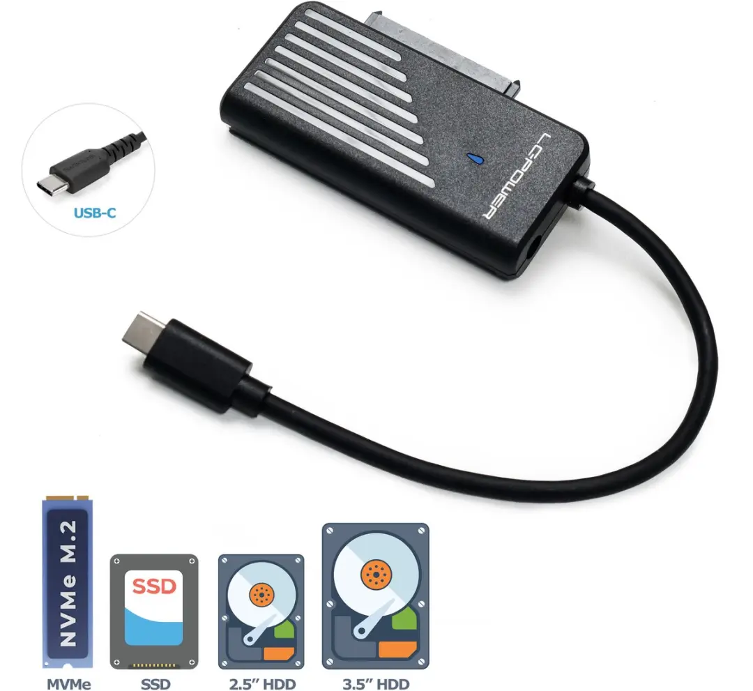 LC Power ADA-USB-SATA-NVMe Adapter 10Gbps