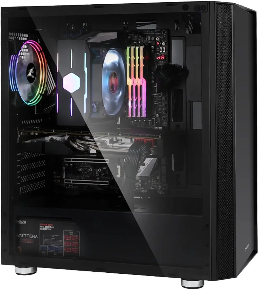 Zalman R2 BLACK Midi-tower Gamingbehuizing - Zwart