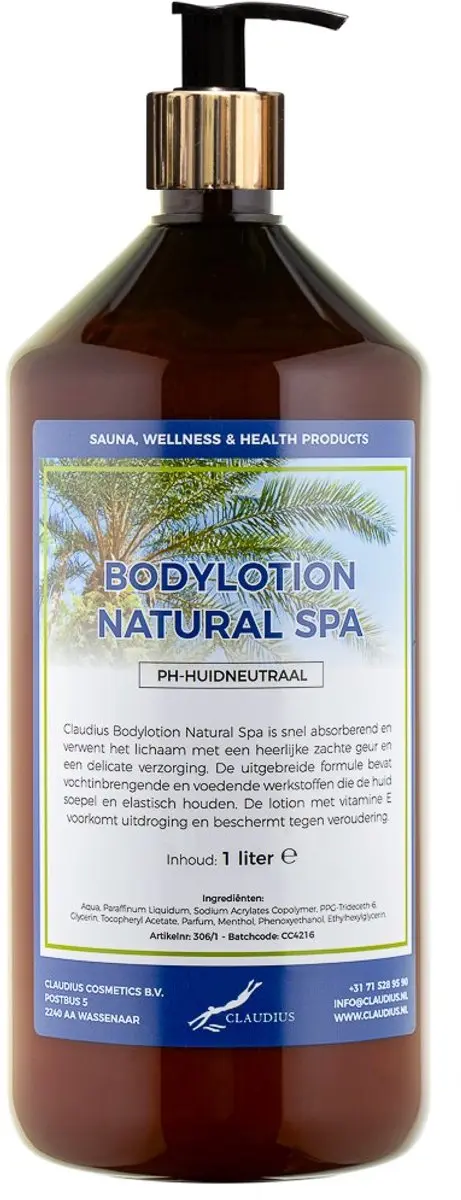 Splashbox Cosmetics Bodylotion Natural Spa 1L