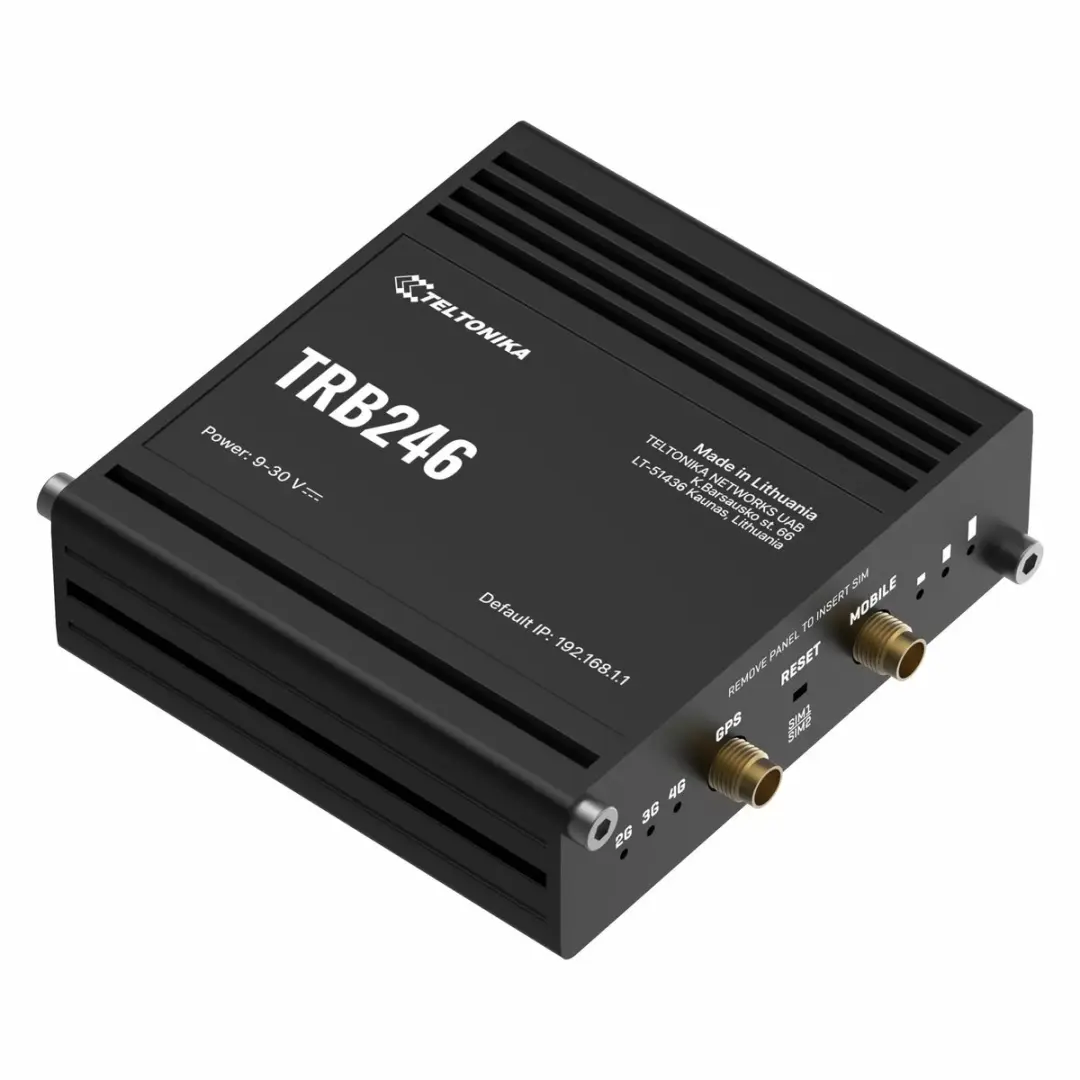 Teltonika TRB246 Gateway - 1 Gigabit LAN - RS-232/RS-485 - Zwart