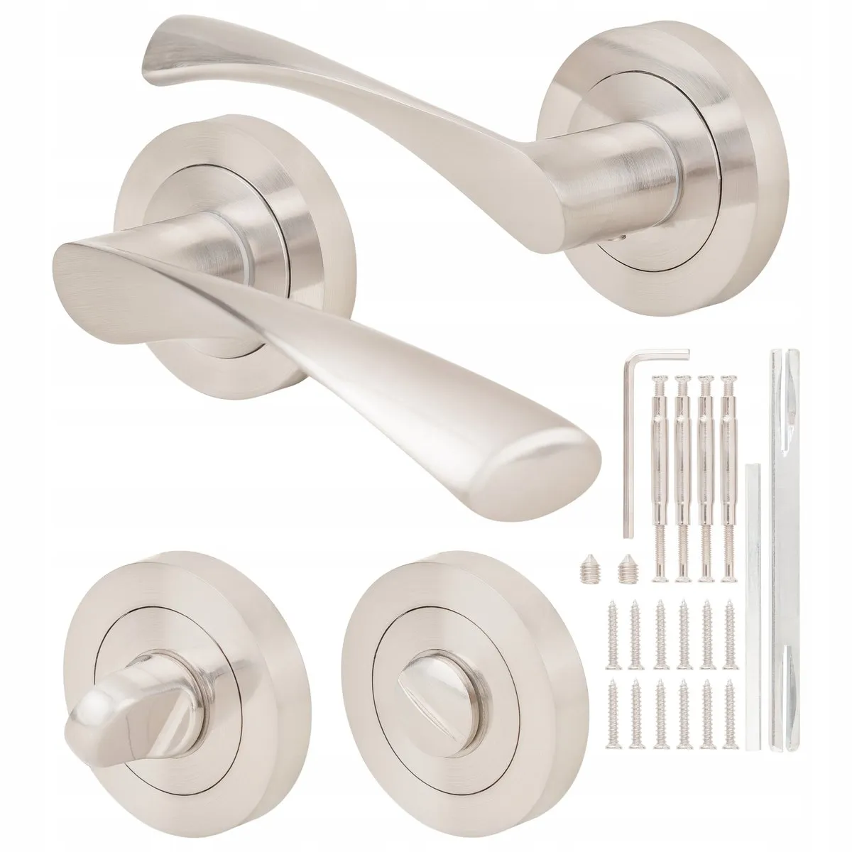 ETNA Deurscharnieren Geborsteld Nikkel - 100% Aluminium - WC Rozetvrij