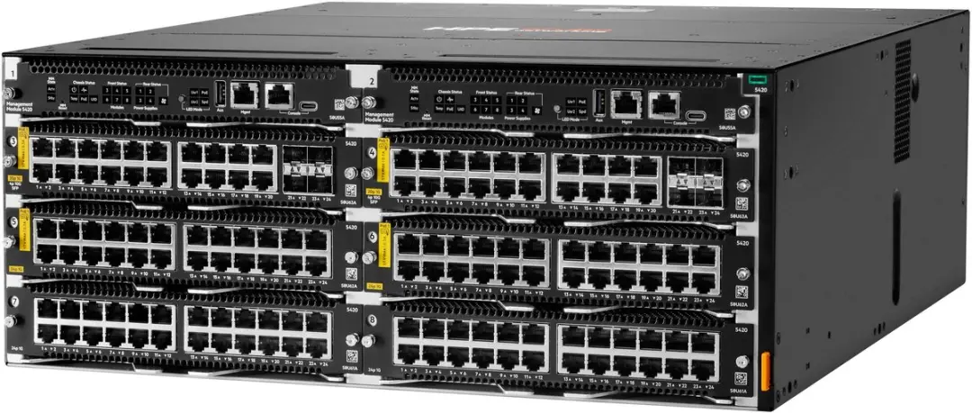 HPE Aruba CX 5420 S0U63A Switch - 20x PoE 1G/10G - 4x SFP+ - 1000W - Zwart