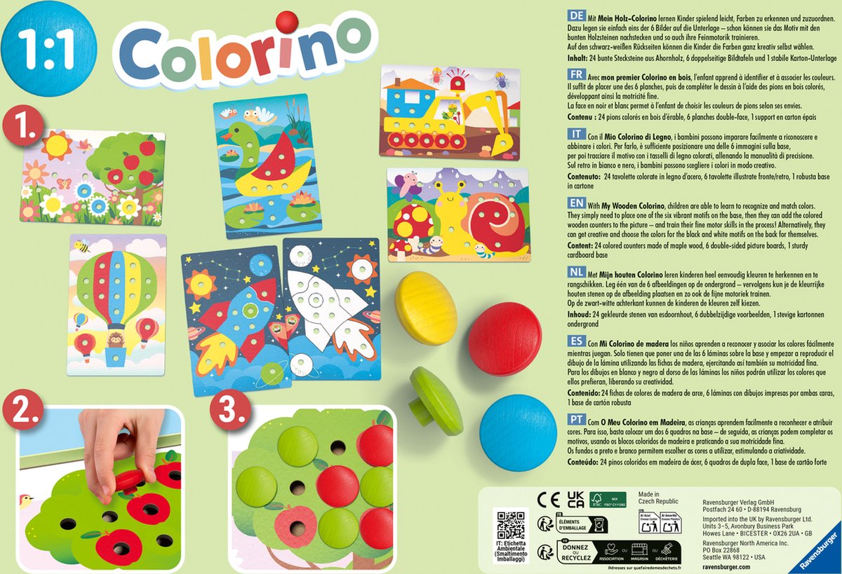 Ravensburger - My Wooden Colorino - Educatief Spel - Vanaf 2 Jaar