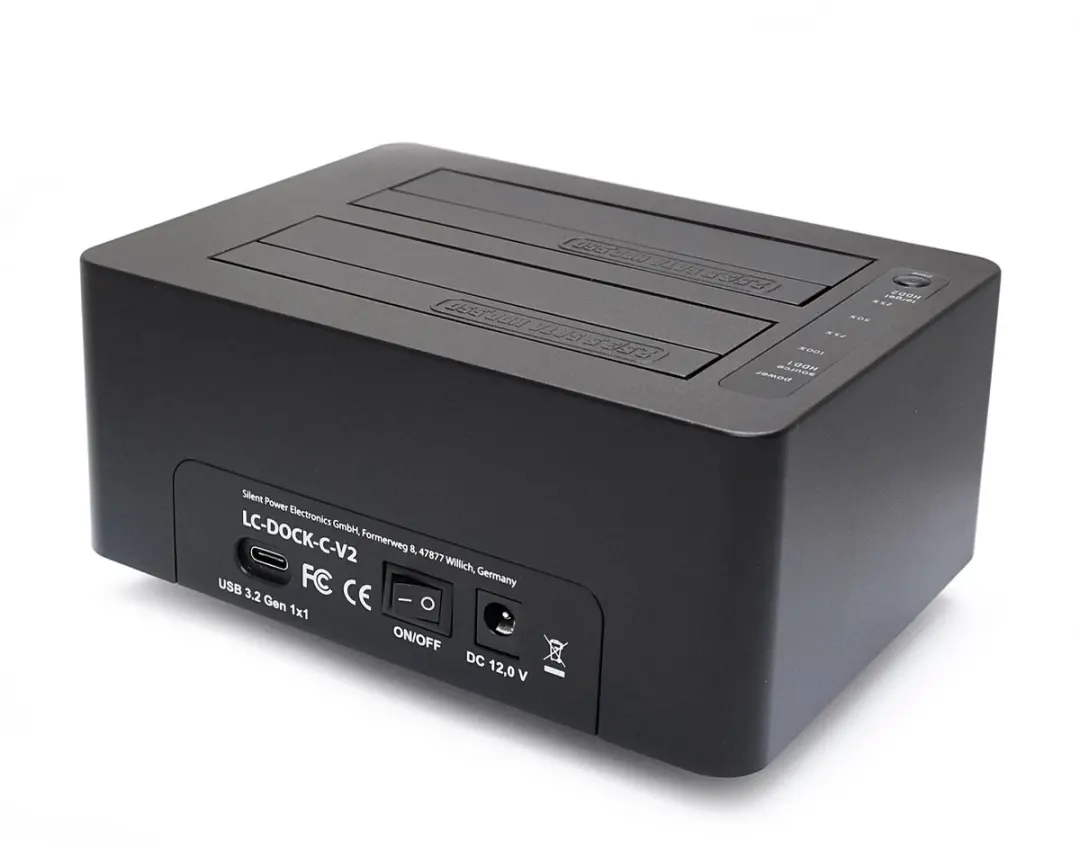 LC Power Dual Docking Duplicator LCDOCK-C-V2 - Zwart